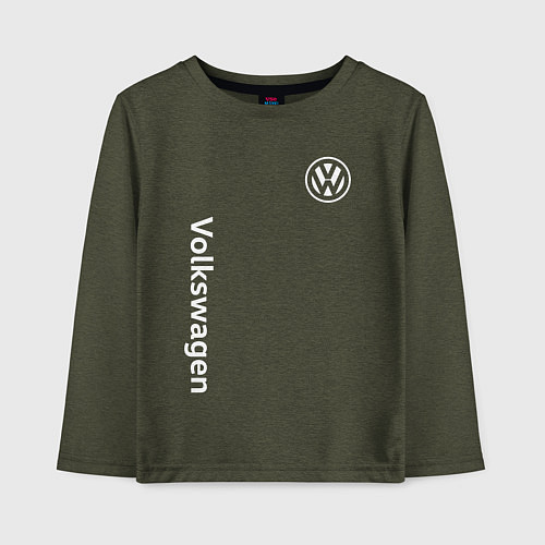 Детский лонгслив VOLKSWAGEN / Меланж-хаки – фото 1