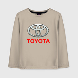 Лонгслив хлопковый детский TOYOTA, цвет: миндальный