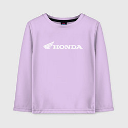 Лонгслив хлопковый детский HONDA, цвет: лаванда