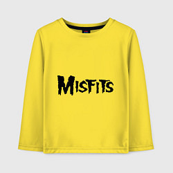 Лонгслив хлопковый детский Misfits logo, цвет: желтый