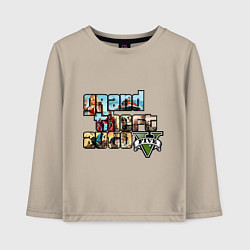 Лонгслив хлопковый детский GTA 5 Stories, цвет: миндальный
