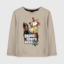 Лонгслив хлопковый детский GTA 5: Man & Dog, цвет: миндальный