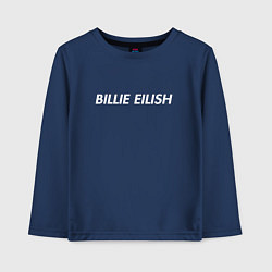 Лонгслив хлопковый детский Billie Eilish, цвет: тёмно-синий