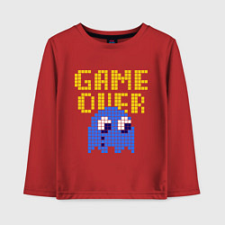 Лонгслив хлопковый детский Pac-Man: Game over, цвет: красный