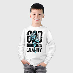 Лонгслив хлопковый детский God of Calamity, цвет: белый — фото 2