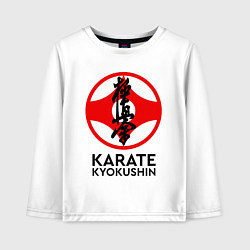 Лонгслив хлопковый детский Karate Kyokushin, цвет: белый