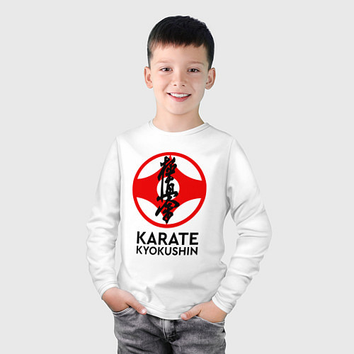 Детский лонгслив Karate Kyokushin / Белый – фото 3