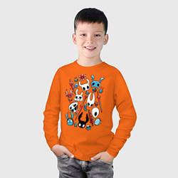 Лонгслив хлопковый детский Hollow Knight, цвет: оранжевый — фото 2
