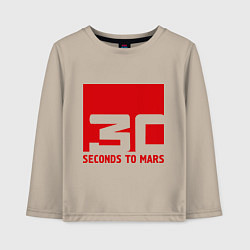 Лонгслив хлопковый детский 30 seconds to mars, цвет: миндальный