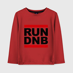 Лонгслив хлопковый детский RUN DNB, цвет: красный