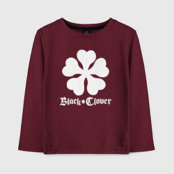 Лонгслив хлопковый детский Black Clover, цвет: меланж-бордовый