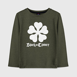 Лонгслив хлопковый детский Black Clover, цвет: меланж-хаки