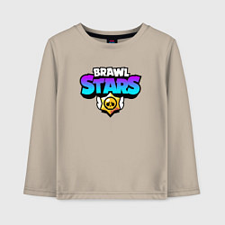 Лонгслив хлопковый детский BRAWL STARS, цвет: миндальный