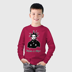 Лонгслив хлопковый детский Король и шут, цвет: маджента — фото 2