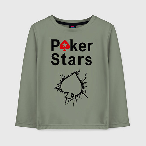 Детский лонгслив Poker Stars / Авокадо – фото 1