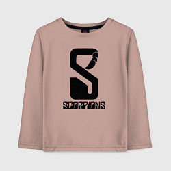 Лонгслив хлопковый детский Scorpions logo, цвет: пыльно-розовый