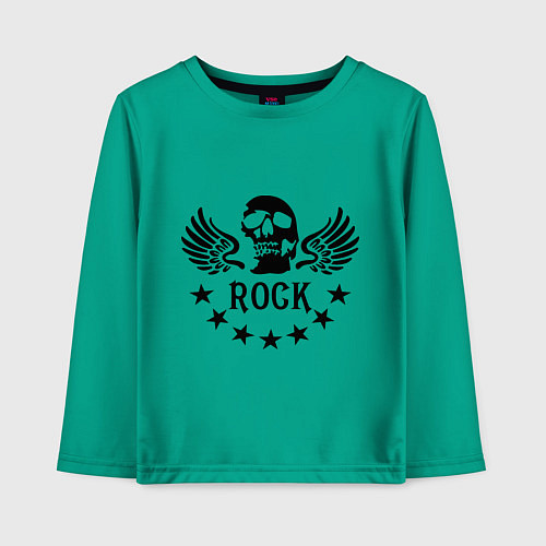 Детский лонгслив Rock Wings / Зеленый – фото 1