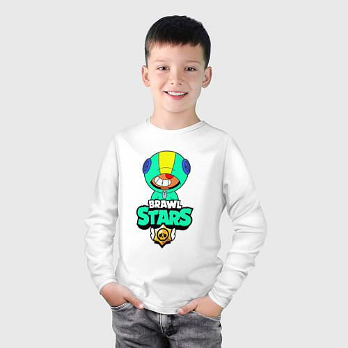 Детский лонгслив Brawl Stars LEON / Белый – фото 3