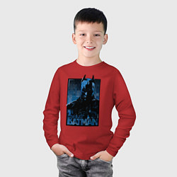 Лонгслив хлопковый детский Batman, цвет: красный — фото 2