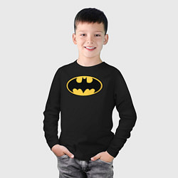 Лонгслив хлопковый детский Batman, цвет: черный — фото 2