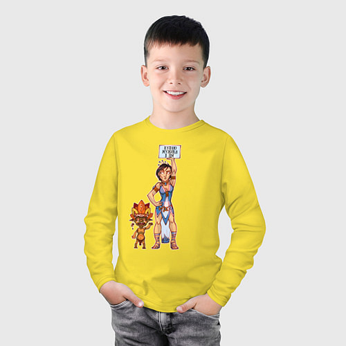 Детский лонгслив Куплю в ПМ / Желтый – фото 3