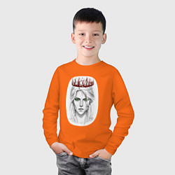 Лонгслив хлопковый детский Цирилла, цвет: оранжевый — фото 2