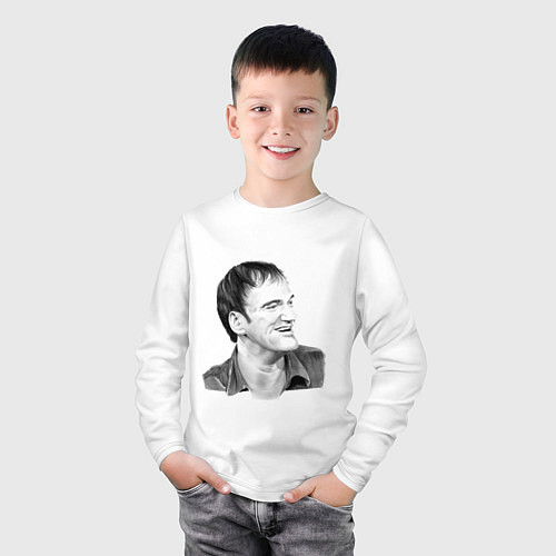 Детский лонгслив Квентин Тарантино / Белый – фото 3