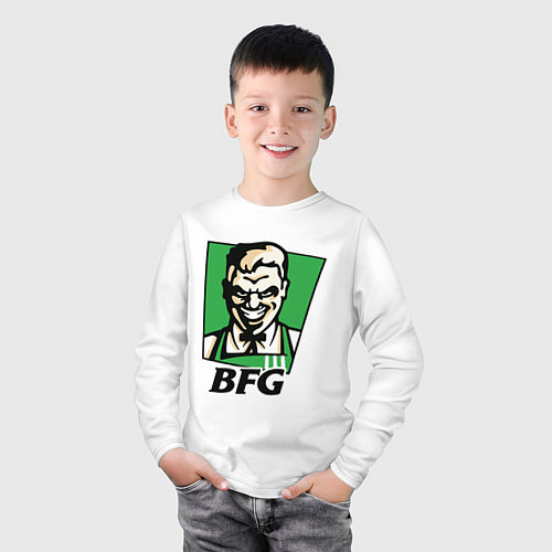 Детский лонгслив BFG / Белый – фото 3