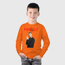 Лонгслив хлопковый детский ЕГОР КРИД - FAMILY, цвет: оранжевый — фото 2