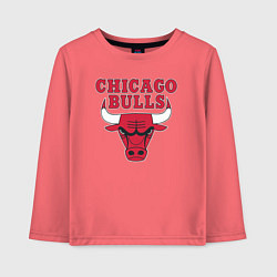 Лонгслив хлопковый детский CHICAGO BULLS, цвет: коралловый