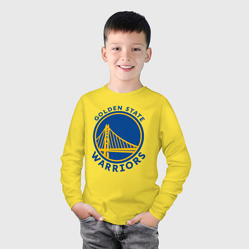 Детский лонгслив GOLDEN STATE WARRIORS 2020 / Желтый – фото 3