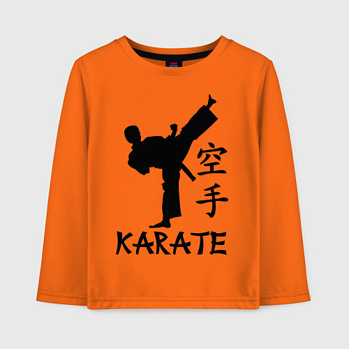 Детский лонгслив Karate craftsmanship / Оранжевый – фото 1