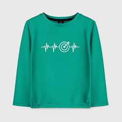 Лонгслив хлопковый детский Archer's pulse, цвет: зеленый