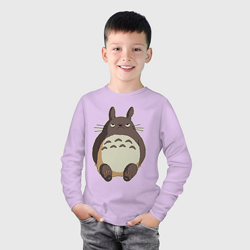 Детский лонгслив Грустный Тоторо / Лаванда – фото 3