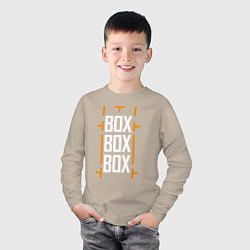 Лонгслив хлопковый детский Box box box, цвет: миндальный — фото 2