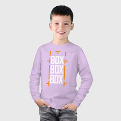 Лонгслив хлопковый детский Box box box, цвет: лаванда — фото 2