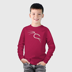 Лонгслив хлопковый детский Kali Linux, цвет: маджента — фото 2