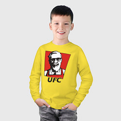 Лонгслив хлопковый детский UFC, цвет: желтый — фото 2