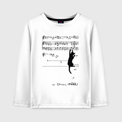 Детский лонгслив Music cat