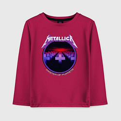 Лонгслив хлопковый детский Metallica- Master of puppets, цвет: маджента