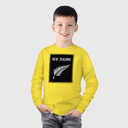 Детский лонгслив Регби Новая Зеландия / Желтый – фото 3