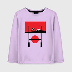 Лонгслив хлопковый детский Регби, Япония 2019, цвет: лаванда