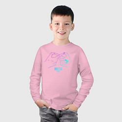 Лонгслив хлопковый детский НАВСЕГДА, цвет: светло-розовый — фото 2
