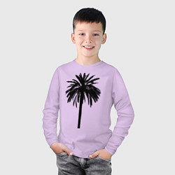 Лонгслив хлопковый детский Тропики, цвет: лаванда — фото 2