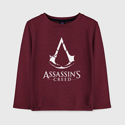 Лонгслив хлопковый детский Assassin’s Creed, цвет: меланж-бордовый
