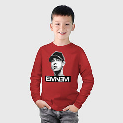 Лонгслив хлопковый детский Eminem, цвет: красный — фото 2
