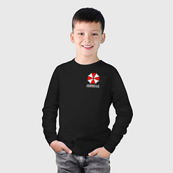 Лонгслив хлопковый детский UMBRELLA CORP, цвет: черный — фото 2