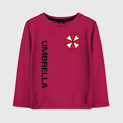 Лонгслив хлопковый детский UMBRELLA CORP, цвет: маджента