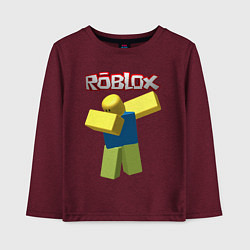 Лонгслив хлопковый детский Roblox Dab, цвет: меланж-бордовый