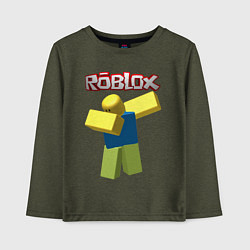 Лонгслив хлопковый детский Roblox Dab, цвет: меланж-хаки